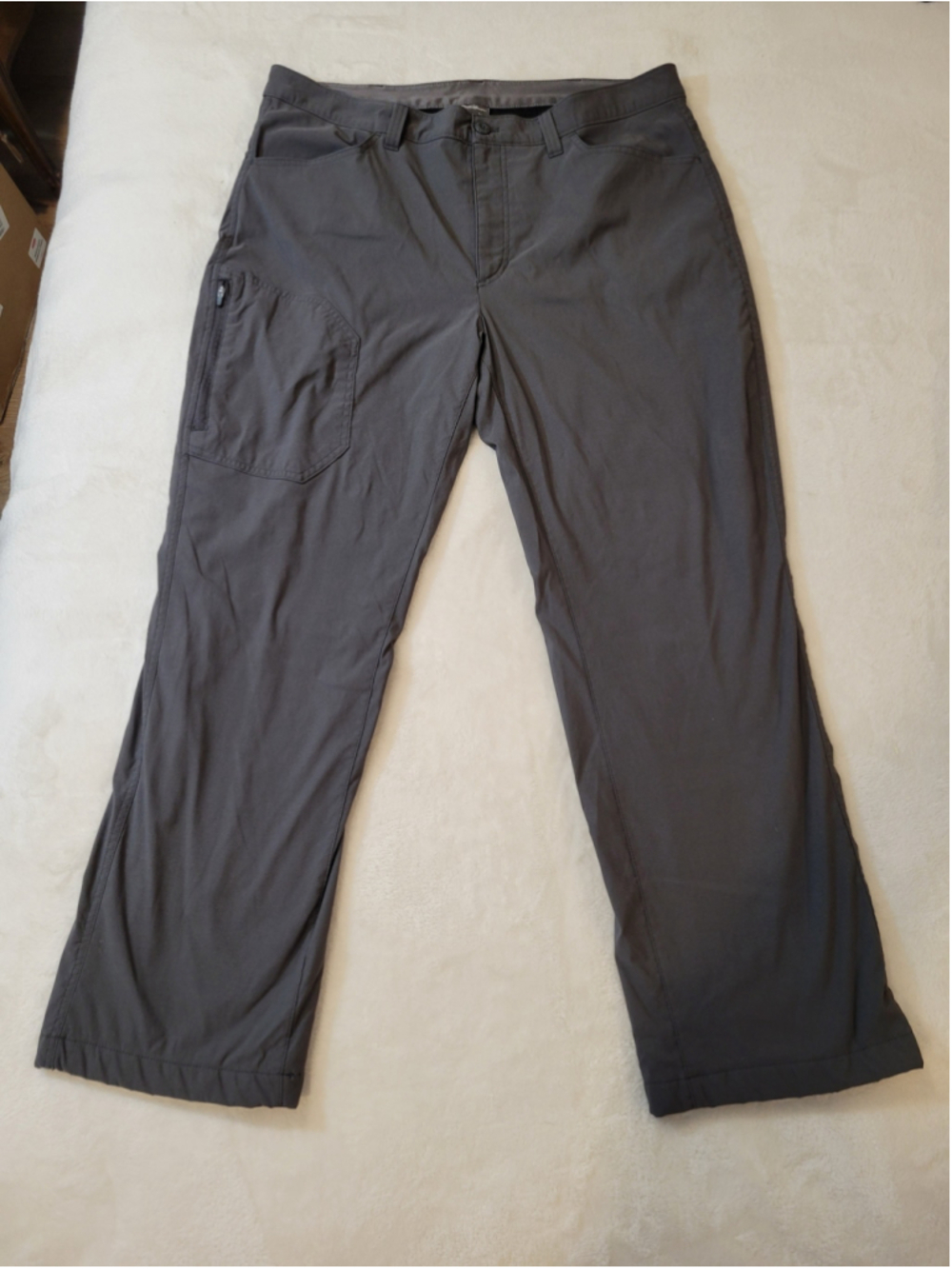 NWOT Eddie Bauer Men's Fleece Lined Tech Pants Gray 38x30 Hiking Outdoor